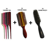 Brosse plate semi ronde yspark db6 associé avec des peignes à crêper yspark 150 avec une brosse plate sanbi sw221