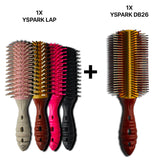 Brosse plate semi ronde yspark db26 associé avec des brosses plates synthétiques yspark lap32
