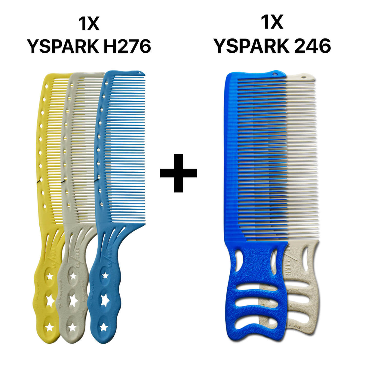 peignes de coupe yspark h276 et peignes de coupe yspark mambo 246 bleu et blanc 