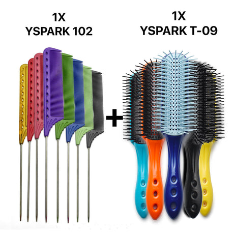 peigne à queue yspark 102 associé avec les brosses yspark t09