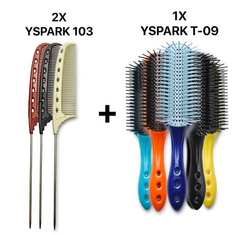 peigne à queue yspark 103 associé avec  les brosses yspark t09