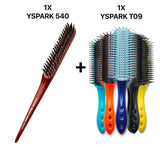 brosse à crêper yspark 540 associé à des brosses plates yspark t09