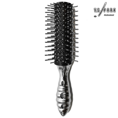 brosse luxury yspark lap 32 argent avec perforation de ventilation sur le manche 