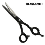 ciseaux de coiffure pas cher blacksmith corbeaux avec manche noir en téflon et lame fine pour travail de précision
