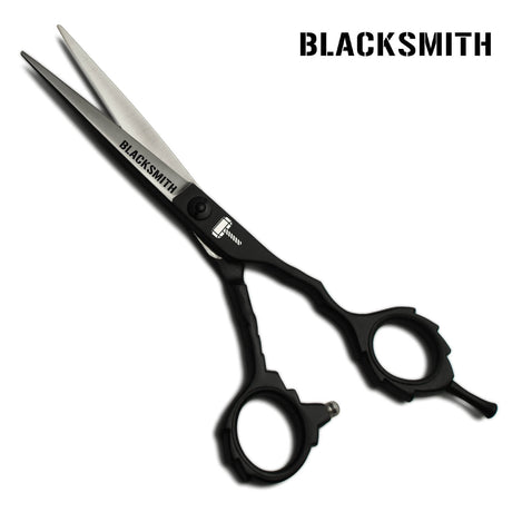 ciseaux de coiffure pas cher blacksmith corbeaux avec manche noir en téflon et lame fine pour travail de précision