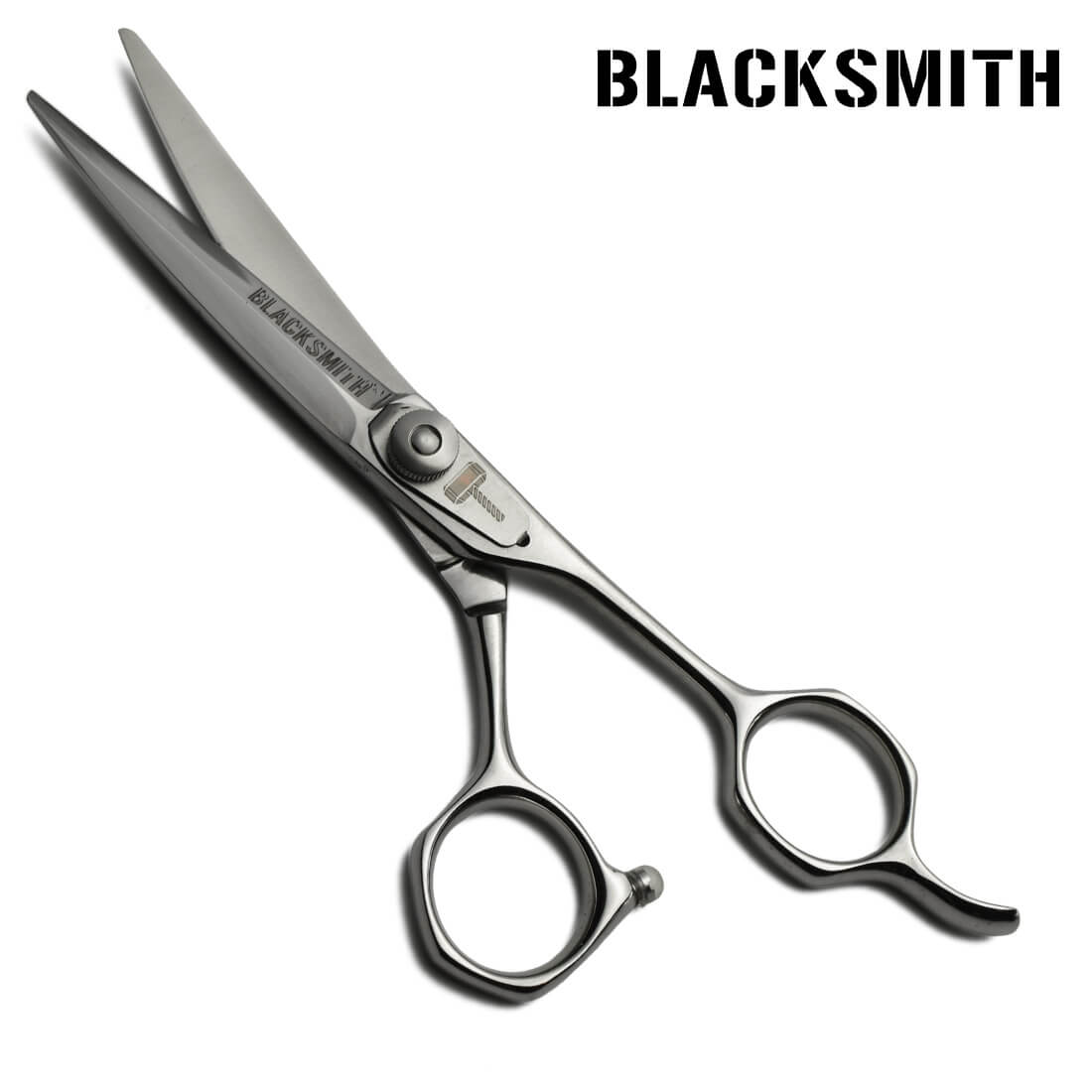 ciseaux pas cher de coiffure professionnelle avec un manche en acier matifié et une lameen queue de poisson pour une meilleure ergonomie de coupe. 