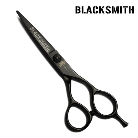 ciseaux droits blacksmith noirs pas chers avec anneaux droits symétriques level set équipé d'une lame fine pour du piquetage