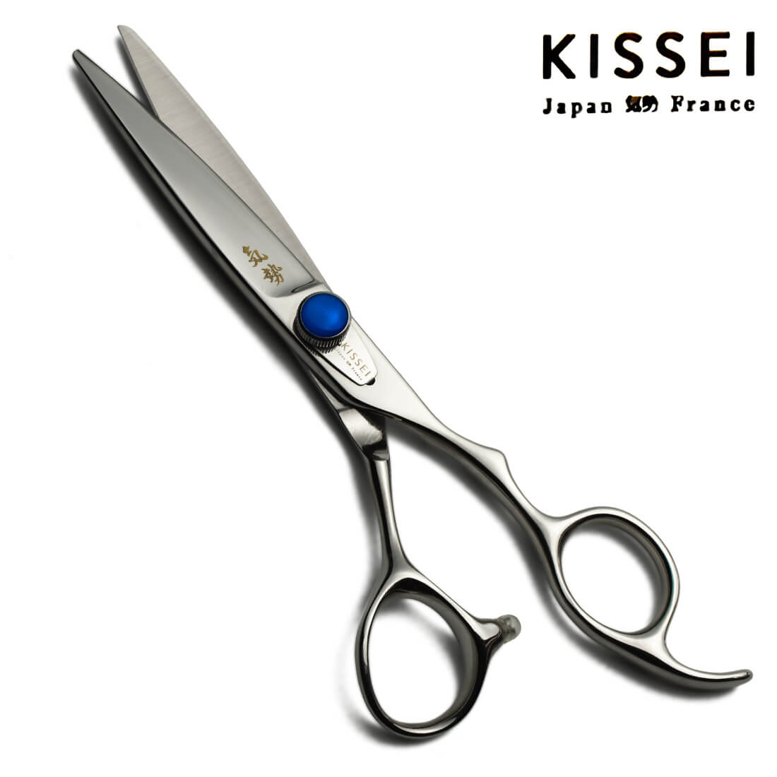 ciseaux de coiffure pour coiffeur professionnel avec des lames puissantes pour du couper glisser et de l'effilage et anneaux ergonomiques 