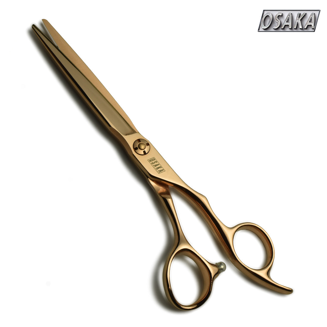 ciseaux osaka c2k en or brillant pour piquetage et effilage sur tout type de cheveux