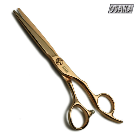 ciseaux osaka c2k en or brillant pour piquetage et effilage sur tout type de cheveux