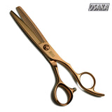 ciseaux effileurs osaka c2k en 40 dents en titane or brillant, 