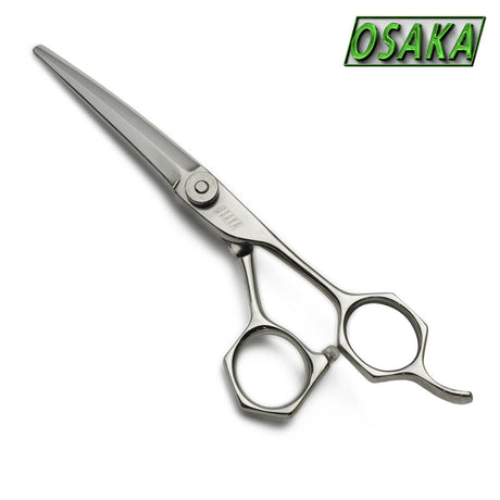 ciseaux de coiffure professionnels osaka avec une lame courbée de 6.0 pouces pour un travail de piquetage plus ergonomiques