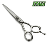ciseaux de coiffure professionnels osaka avec une lame droit et une visserie épaisse pour un travail de coupe polyvalents
