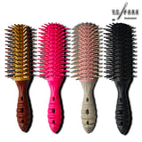 ensemble de brosses plate lap32 de couleur choco, rose, noir et blanche avec poils synthétique en nylon molles. 