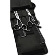 pack de ciseaux blacksmith avec 2 peignes yspark noirs ys334 et ys335 et une trousse de rangement