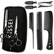kit de ciseaux gauchers kissei pour apprenti composé de 3 peignes yspark et pinces no mark et shark yspark 