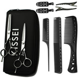 kit de ciseaux gauchers kissei pour apprenti composé de 3 peignes yspark et pinces no mark et shark yspark 