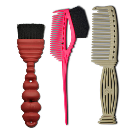 ensemble d'accessoires de coloration tels que des pinceaux applicateur yspark, des peignes pinceaux applicateurs ou un démêloirs