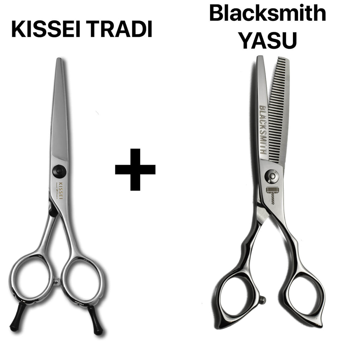 Les ciseaux japonais Kissei Tradi s’associent à des ciseaux sculpteurs professionnels Blacksmith YASU pour offrir un contrôle parfait du volume, une coupure fluide et un équilibre idéal pour le travail de précision.