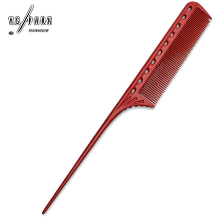 YS-101 rouge– peigne tail Comb haut de gamme en Ultem, dents à pas décroissant, ultra résistant thermique jusqu’à 220 °C, contrôle précis des mèches