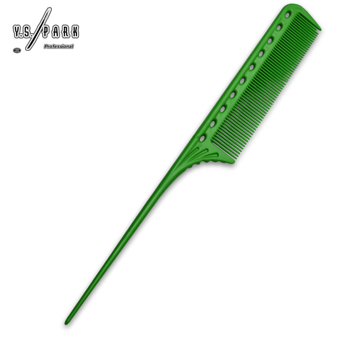 Peigne Y.S.PARK 101 vert pour coiffage pro – idéal pour teasing, séparation et volume, design équilibré et antidérapant pour un maniement sûr en salon
