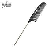 Peigne queue métal Y.S.PARK YS-103 noir– outil de coiffure pro pour brushing et sectionnement précis