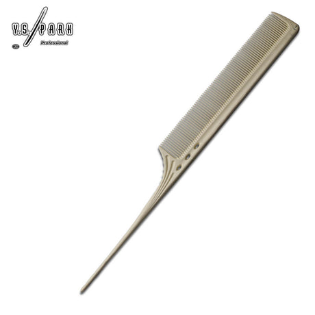 Peigne coiffure Y.S.PARK 106 blanc – dents fines et queue longue