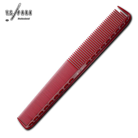 Peigne de coupe Y.S.PARK 335 rouge transparent – dents fines et régulières pour coupe nette