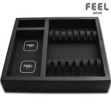 Support magnétique Feel Japan – plateau élégant en bois noir pour présenter ou ranger les ciseaux et les tondeuses